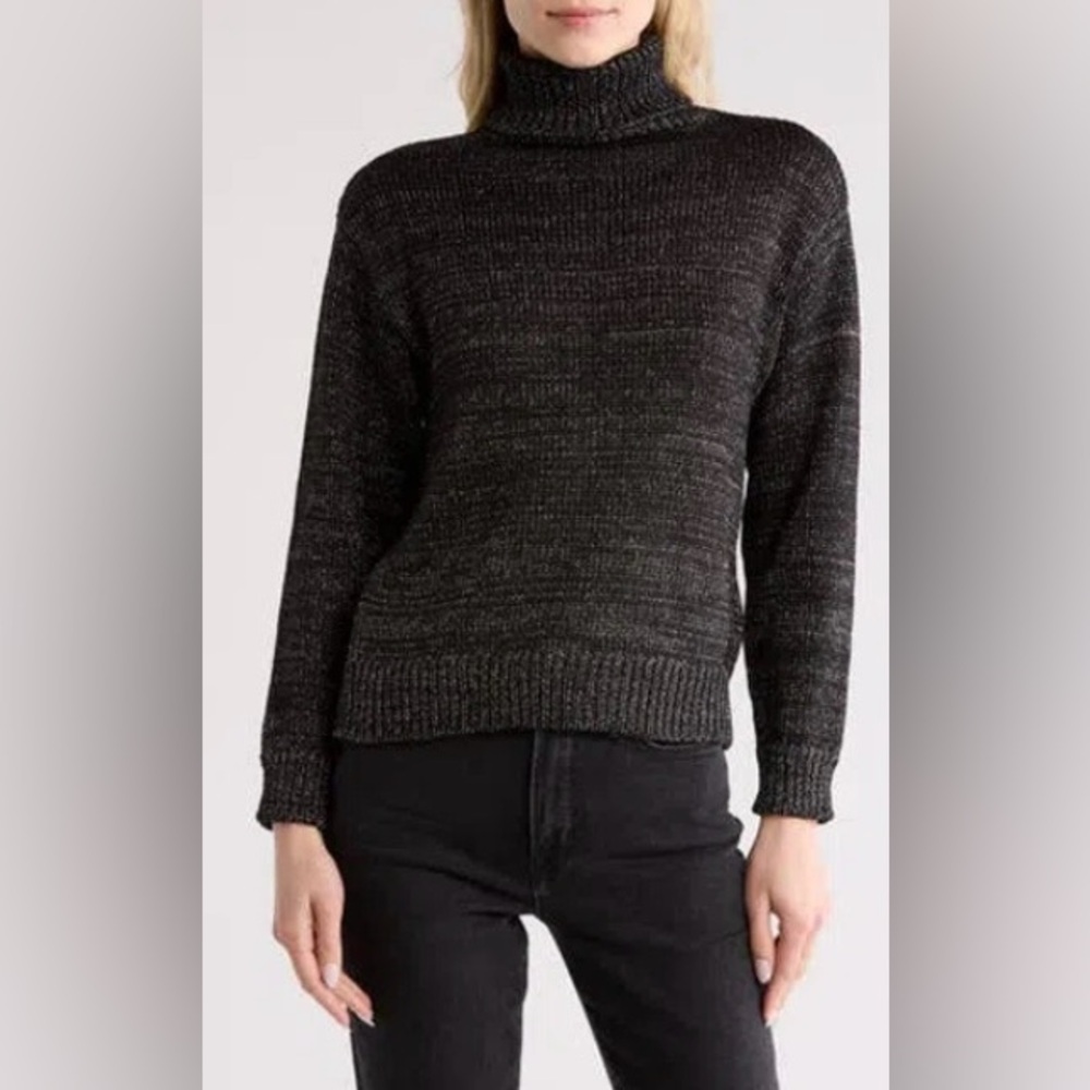 Joe’s Jeans Black Metallic Knit Sweater - size XL
